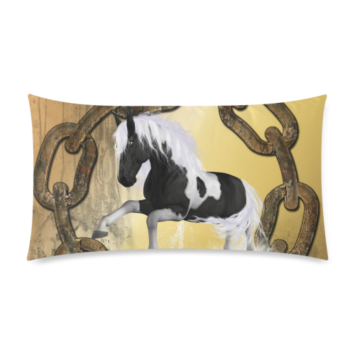 Wonderful horse Rectangle Pillow Case 20"x36"(Twin Sides)