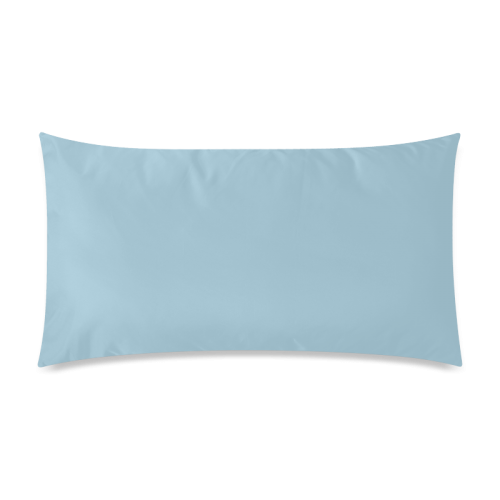 Aquamarine Color Accent Rectangle Pillow Case 20"x36"(Twin Sides)