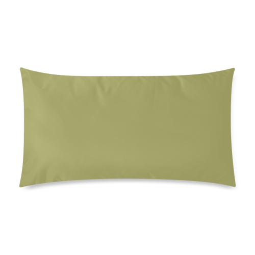 Moss Color Accent Rectangle Pillow Case 20"x36"(Twin Sides)