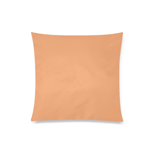 Pumpkin Color Accent Custom Zippered Pillow Case 20"x20"(Twin Sides)