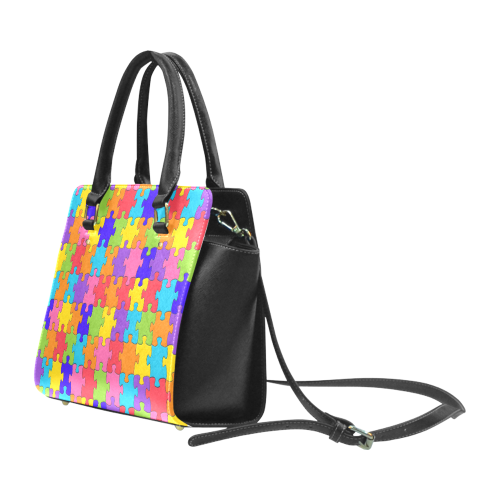 Multicolored Jigsaw Puzzle Classic Shoulder Handbag (Model 1653)