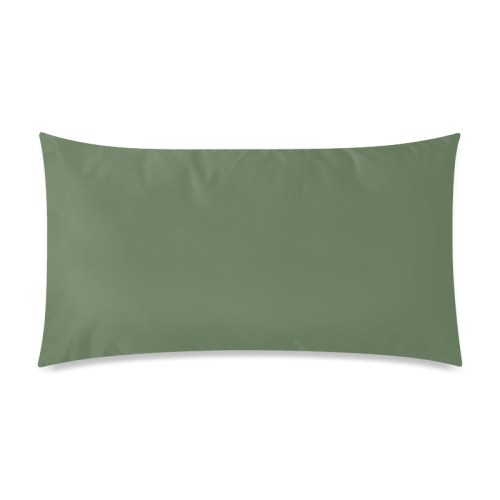 Vineyard Green Color Accent Rectangle Pillow Case 20"x36"(Twin Sides)