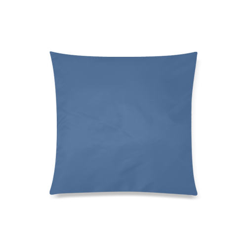 Bright Cobalt Color Accent Custom Zippered Pillow Case 20"x20"(Twin Sides)