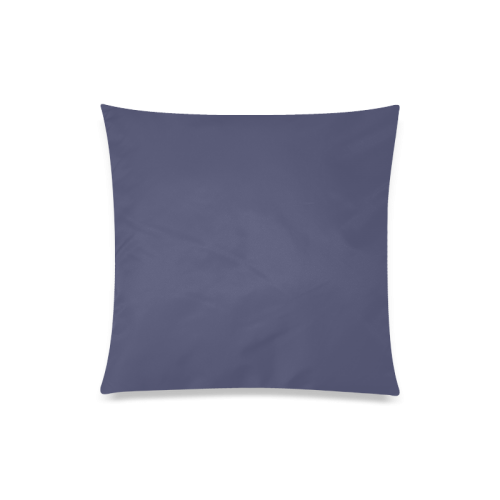 Deep Cobalt Color Accent Custom Zippered Pillow Case 20"x20"(Twin Sides)
