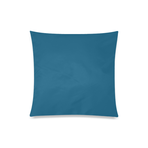 Blue Sapphire Color Accent Custom Zippered Pillow Case 20"x20"(Twin Sides)