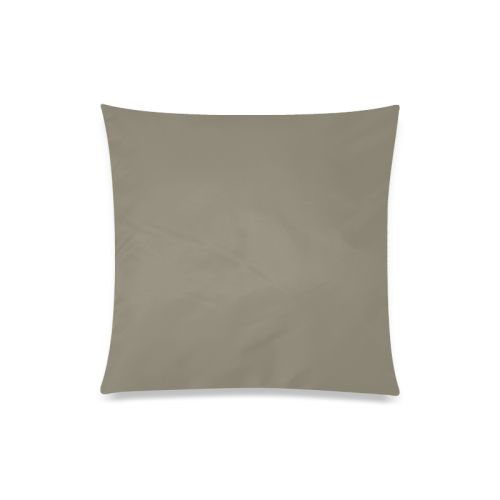 Desert Taupe Color Accent Custom Zippered Pillow Case 20"x20"(Twin Sides)
