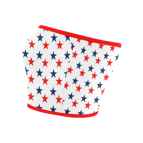 Patriotic Navy Blue Red Stars Bandeau Top