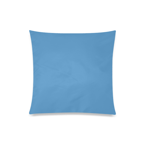 Azure Blue Color Accent Custom Zippered Pillow Case 20"x20"(Twin Sides)