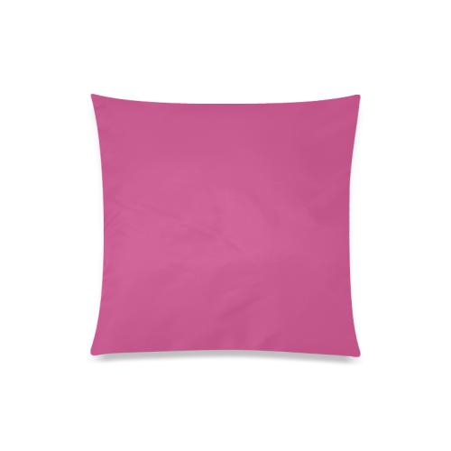 Raspberry Rose Color Accent Custom Zippered Pillow Case 20"x20"(Twin Sides)