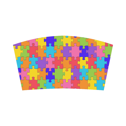 Multicolored Jigsaw Puzzle Bandeau Top