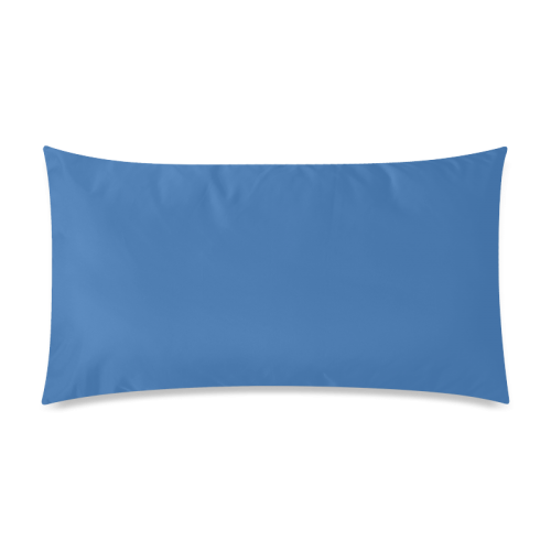 Palace Blue Color Accent Rectangle Pillow Case 20"x36"(Twin Sides)