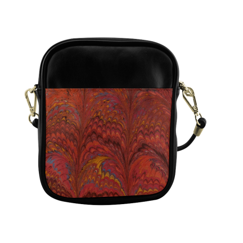 Vintage Marbleized Coral Sling Bag (Model 1627)