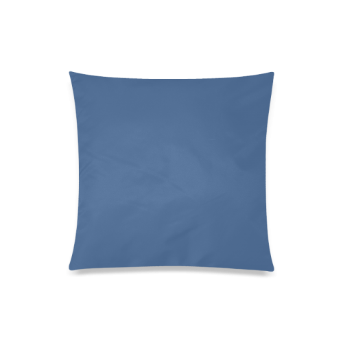 Bright Cobalt Color Accent Custom Zippered Pillow Case 20"x20"(Twin Sides)