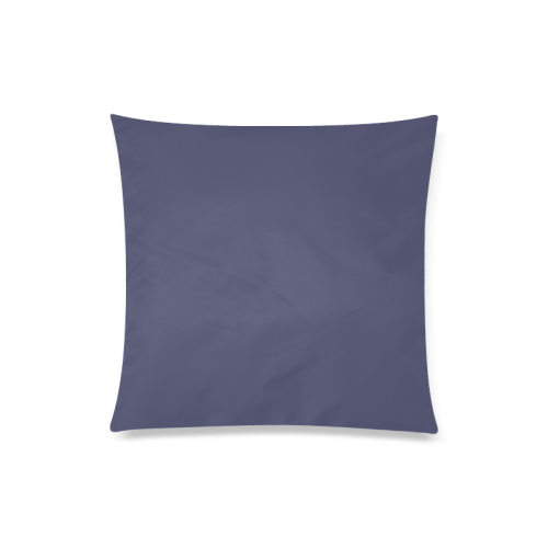 Deep Cobalt Color Accent Custom Zippered Pillow Case 20"x20"(Twin Sides)