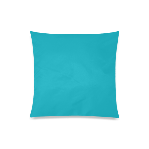 Scuba Blue Color Accent Custom Zippered Pillow Case 20"x20"(Twin Sides)