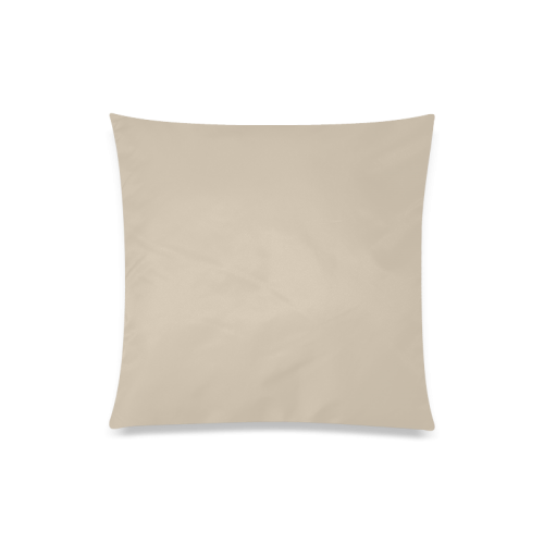 Frosted Almond Color Accent Custom Zippered Pillow Case 20"x20"(Twin Sides)
