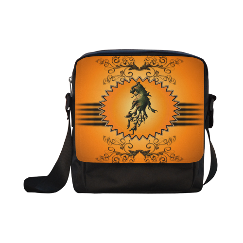 Lion with flame Crossbody Nylon Bags (Model 1633)