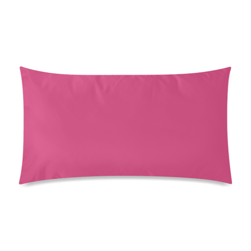 Magenta Color Accent Rectangle Pillow Case 20"x36"(Twin Sides)