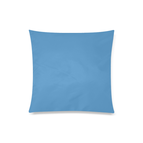 Azure Blue Color Accent Custom Zippered Pillow Case 20"x20"(Twin Sides)