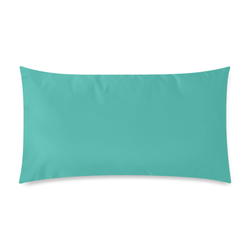 Turquoise Color Accent Rectangle Pillow Case 20"x36"(Twin Sides)