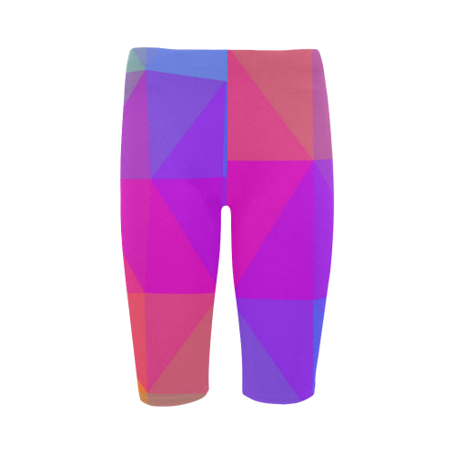 Triangle Rainbow Abstract Hestia Cropped Leggings (Model L03)