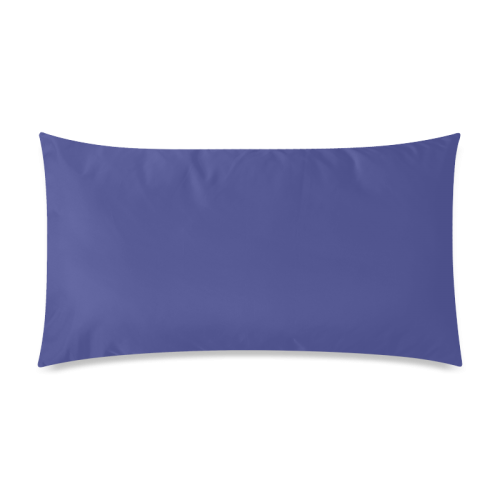 Royal Blue Color Accent Rectangle Pillow Case 20"x36"(Twin Sides)