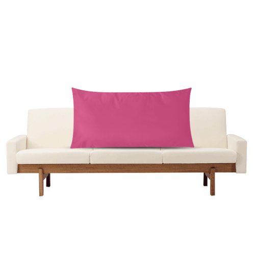 Magenta Color Accent Rectangle Pillow Case 20"x36"(Twin Sides)