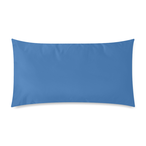 Palace Blue Color Accent Rectangle Pillow Case 20"x36"(Twin Sides)