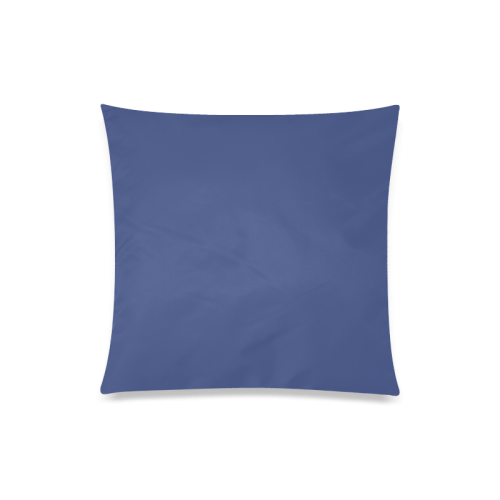 Deep Ultramarine Color Accent Custom Zippered Pillow Case 20"x20"(Twin Sides)