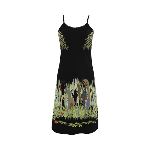 In A Zombie Garden Black Alcestis Slip Dress (Model D05)