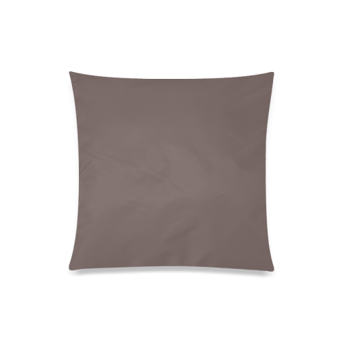 Peppercorn Color Accent Custom Zippered Pillow Case 20"x20"(Twin Sides)