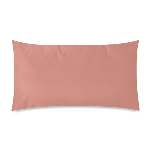 Terra Cotta Color Accent Rectangle Pillow Case 20"x36"(Twin Sides)