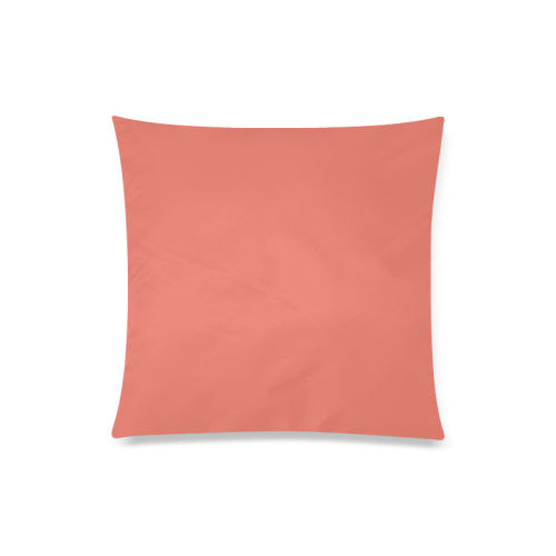 Coral Color Accent Custom Zippered Pillow Case 20"x20"(Twin Sides)