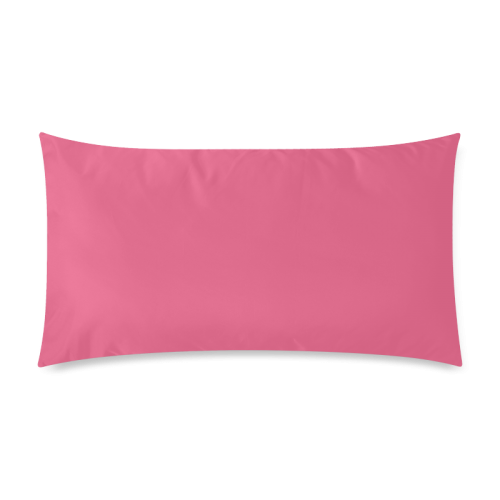 Hot Pink Color Accent Rectangle Pillow Case 20"x36"(Twin Sides)