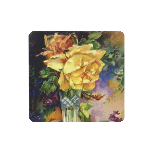 Vintage Vase and Yellow Roses Women's Clutch Wallet (Model 1637)