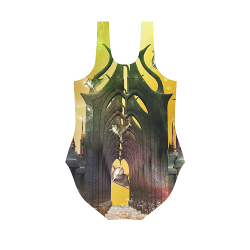 Dolphin Vest One Piece Swimsuit (Model S04)
