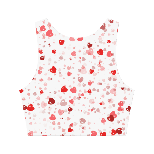 Red Bubble HEarts Women's Crop Top (Model T42)