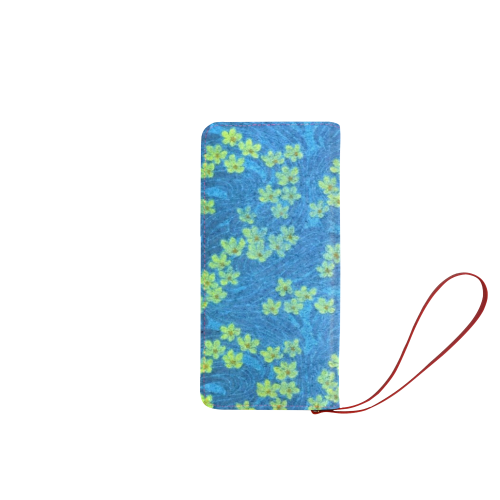 Vintage Floral Blue Women's Clutch Wallet (Model 1637)