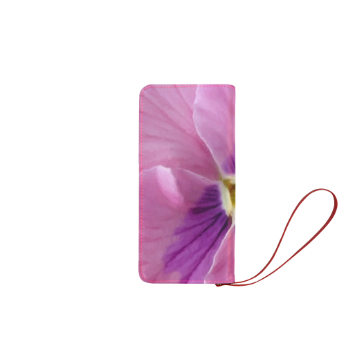 Pink and Purple Pansy Women's Clutch Wallet (Model 1637)