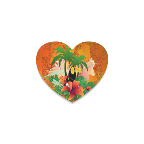 Tropical design Heart Coaster