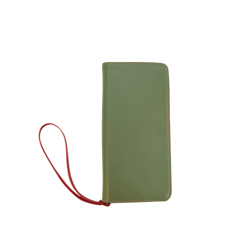 Cedar Green Color Accent Women's Clutch Wallet (Model 1637)