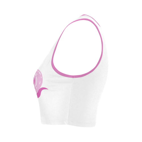 HOT PINK LOVE Women's Crop Top (Model T42)