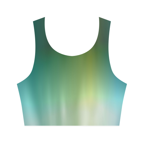 Yellow and Green Women's Crop Top (Model T42)