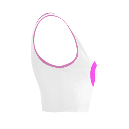 pink peace Women's Crop Top (Model T42)