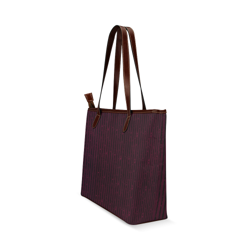 Anemone Glitter Stripe Shoulder Tote Bag (Model 1646)