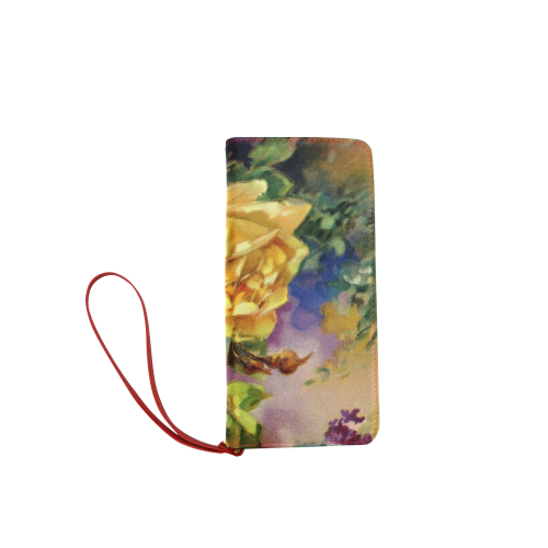 Vintage Vase and Yellow Roses Women's Clutch Wallet (Model 1637)