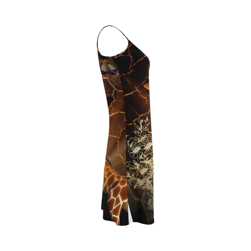 Giraffe with sunglasses Alcestis Slip Dress (Model D05)