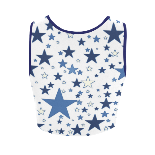 Blue Stars Women's Crop Top (Model T42)