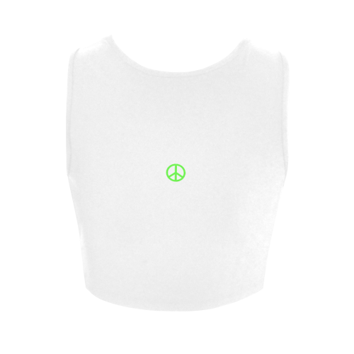 green PEace Women's Crop Top (Model T42)