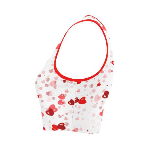 Red Bubble HEarts Women's Crop Top (Model T42)